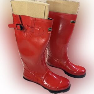Town & Country Women's Estate Wellington Red Rain Boots Wellies Rare - 7 US/5 UK